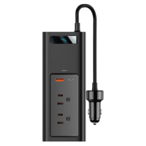 Bazaqo DriveVolt X150 In-Car Power Inverter (150W, 110V US Edition)</br>One Plug. Four Ports. Total On-the-Road Power.
