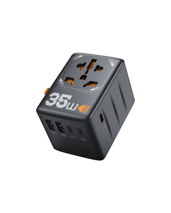 Bazaqo Globetrek U35 Universal Travel Adapter (35W, 6-in-1)</br> Charge Everywhere. Travel Smarter.