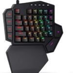 Bazaqo StrikePad K42 RGB One-Handed Mechanical Gaming Keypad – Brown Switches, Macro Control, Detachable Wrist Rest</br>Dominate with One Hand. Precision Play. Built for Champions.