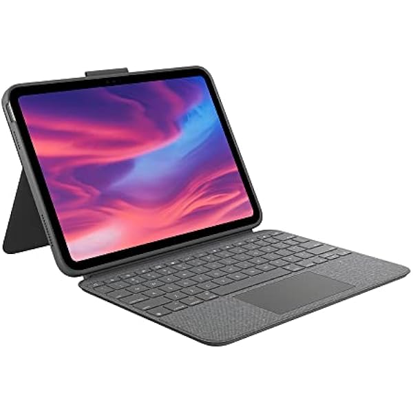 Bazaqo Combo Touch iPad 10th Gen Case, Detachable Keyboard, Large Precision Trackpad, Backlit Keyboard, Smart Connector - Oxford Gray
